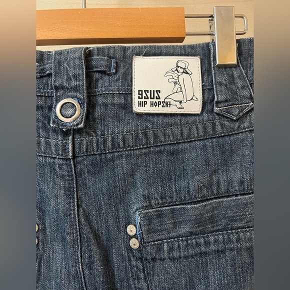 🔴 GSUS asymmetrical women’s skirt size small denim midi - Picture 6 of 10